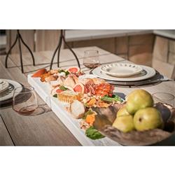 Sophia Coastal Beach Brown Teak Rectangular Outdoor Dining Table - 84"|