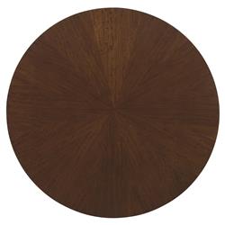 Alaine Updated Traditional Brown Walnut Round Dining Table - 60"|