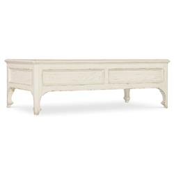 Asher French Country Cream Oak Rectangular Storage Coffee Table|