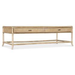 Nigel Coastal Beach Light Oak Rectangular Storage Coffee Table|