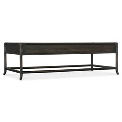 Nigel Coastal Beach Dark Oak Rectangular Storage Coffee Table|