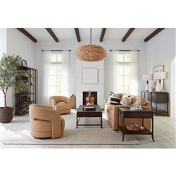 Nigel Coastal Beach Dark Oak Rectangular Storage Coffee Table|