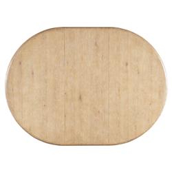 Nigel Coastal Beach Light Oak Round Extendable Dining Table - 54-74"|