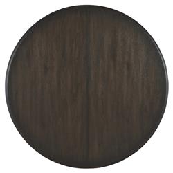 Nigel Coastal Beach Dark Oak Round Extendable Dining Table - 54-74"|