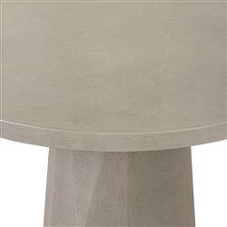 Barley Industrial Loft Grey Concrete Round Outdoor Dining Table - 42"|