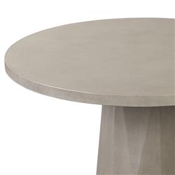 Barley Industrial Loft Grey Concrete Round Outdoor Dining Table - 42"|