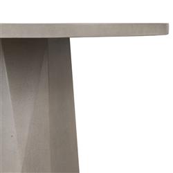 Barley Industrial Loft Grey Concrete Round Outdoor Dining Table - 42"|