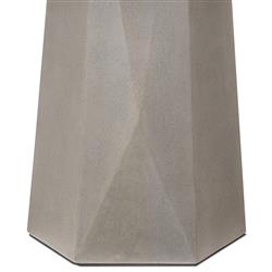 Barley Industrial Loft Grey Concrete Round Outdoor Dining Table - 42"|