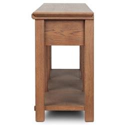 Gavin Rustic Lodge Brown Oak Rectangular Console Table|