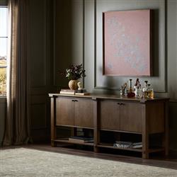 Gavin Rustic Lodge Tan Oak Rectangular Sideboard|