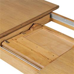 Hayden Modern Brown Oak Wood Rectangular Extendable Dining Table - 84-104"|