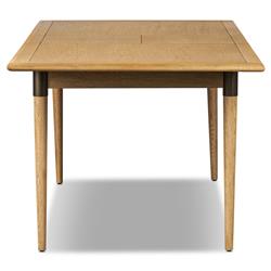 Hayden Modern Brown Oak Wood Rectangular Extendable Dining Table - 84-104"|