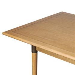 Hayden Modern Brown Oak Wood Rectangular Extendable Dining Table - 84-104"|