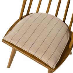 Lara Rustic Lodge Beige Striped Oak Windsor Dining Side Chair|