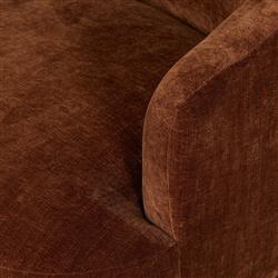 Mariel French Country Rust Velvet Tufted Chair|