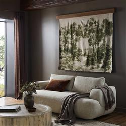 Estelle Olive Green Landscape Tapestry - 70x54|