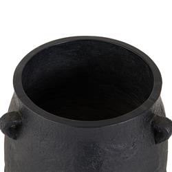 Chicago Coastal Matte Black Concrete Outdoor Planter - Small|