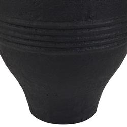 Chicago Coastal Matte Black Concrete Outdoor Planter - Small|