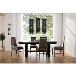 Baja Coastal Beach Dark Grey Beaded Wood Pendant|