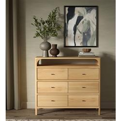 Abdiel Modern Classic Oak Wood Double Dresser|