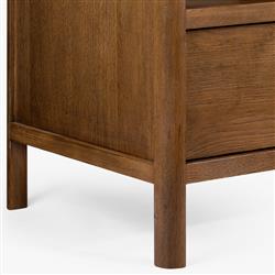 Abdiel Modern Classic Walnut Oak Wood Double Dresser|