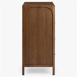 Abdiel Modern Classic Walnut Oak Wood Double Dresser|