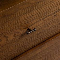 Abdiel Modern Classic Walnut Oak Wood Double Dresser|