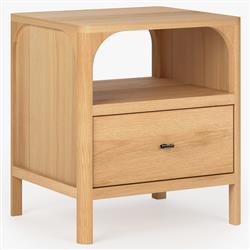 Abdiel Modern Classic Oak Wood Nightstand|