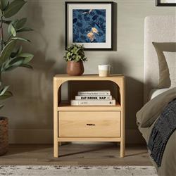 Abdiel Modern Classic Oak Wood Nightstand|