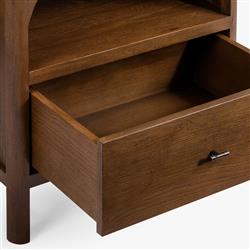 Abdiel Modern Classic Walnut Oak Wood Nightstand|
