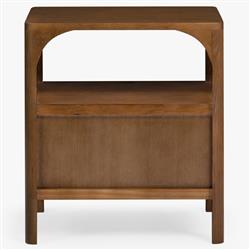 Abdiel Modern Classic Walnut Oak Wood Nightstand|