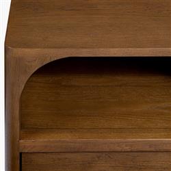 Abdiel Modern Classic Walnut Oak Wood Nightstand|