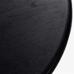 Arley Modern Classic Black Oak Wood Round Coffee Table|