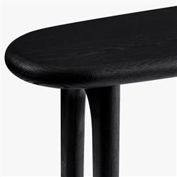 Arley Modern Classic Black Oak Wood Console Table|