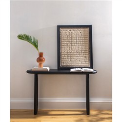 Arley Modern Classic Black Oak Wood Console Table|