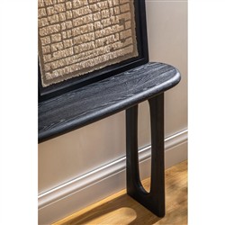 Arley Modern Classic Black Oak Wood Console Table|