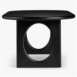 Arley Modern Classic Black Oak Wood Oval Dining Table - 84"|