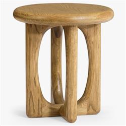 Arley Modern Classic Oak Wood Side Table|