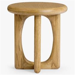 Arley Modern Classic Oak Wood Side Table|