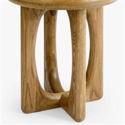 Arley Modern Classic Oak Wood Side Table|