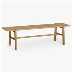 Aviva Coastal Beach Oak Wood Dining Bench|