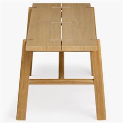 Aviva Coastal Beach Oak Wood Dining Bench|