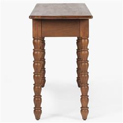 Thomas Updated Traditional Brown Wood Spindle Console Table|