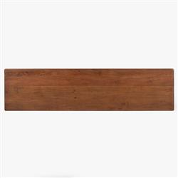 Thomas Updated Traditional Brown Wood Spindle Console Table|