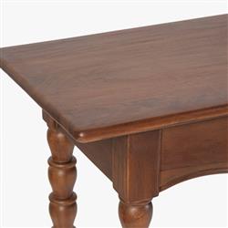 Thomas Updated Traditional Brown Wood Spindle Console Table|