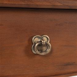 Thomas Updated Traditional Brown Wood Spindle Console Table|