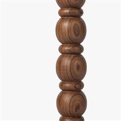 Thomas Updated Traditional Brown Wood Spindle Drink Table|