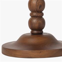 Thomas Updated Traditional Brown Wood Spindle Drink Table|