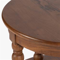 Thomas Updated Traditional Brown Wood Spindle End Table|