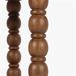 Thomas Updated Traditional Brown Wood Spindle End Table|